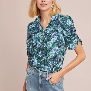 Anthropologie • Maeve Maka floral printed top